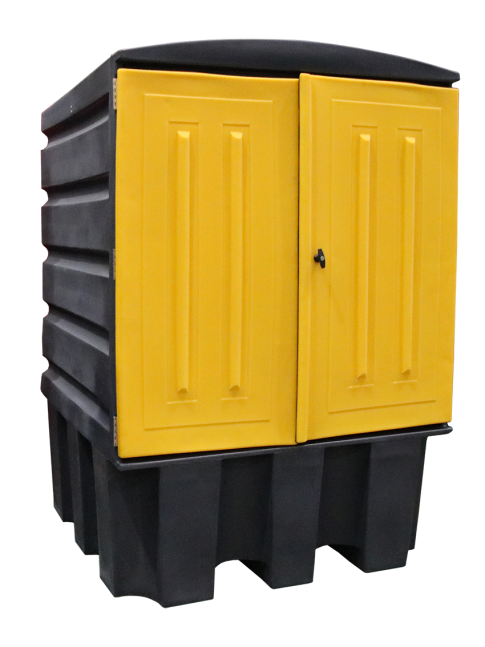EMP  Auffangcontainer GM1 – Großvolumen 1100 Liter - unterfahrbar | Farbe: gelb, ohne Belüftungssystem
