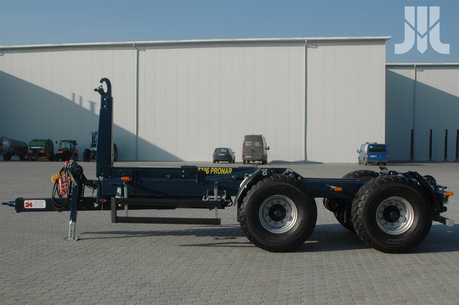 trailer,  chassis,  flachbett,  doppelachse,  schwerlast