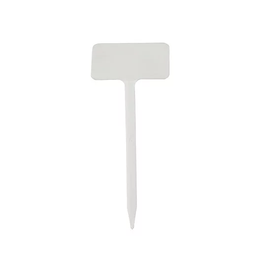 100x Geneigte Pflanzetiketten 45 x 75 mm, Höhe 190 mm – Schräge Pflanzenstecker aus Hartschaumstoff