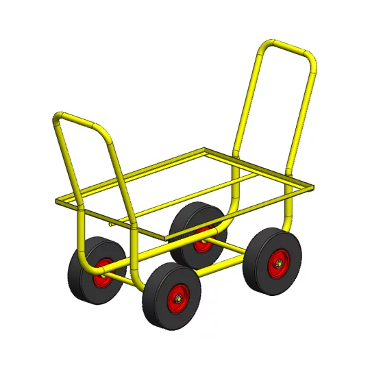 Karren, Gartenwagen, Räder, Stahlrahmen, Gelb