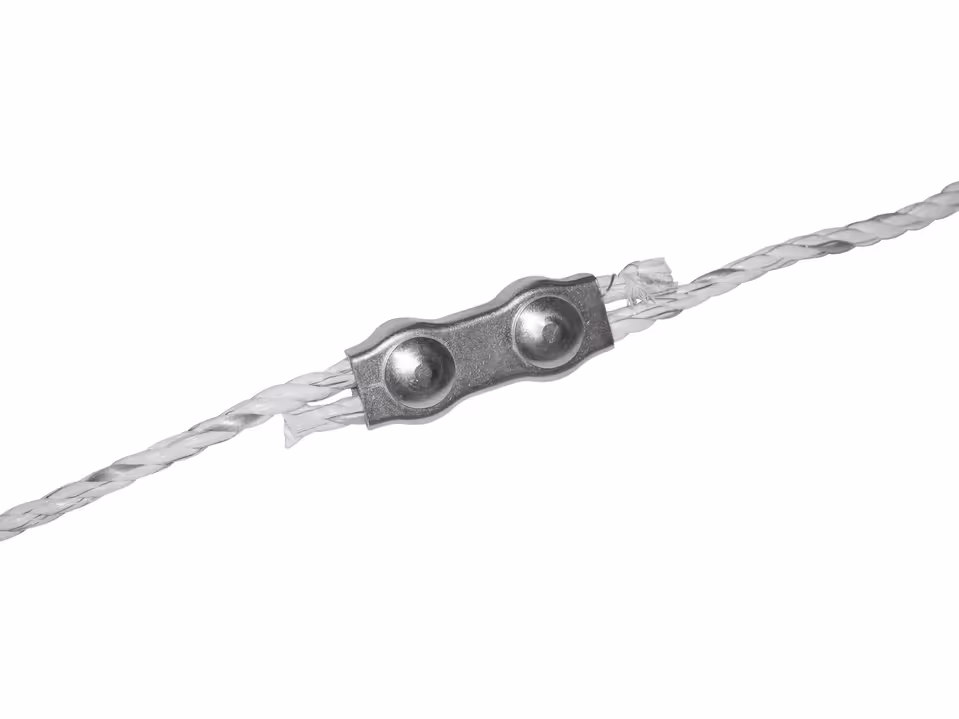 10x Verbinder für Elektroseil bis 8mm Durchmesser, verzinkt