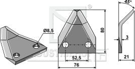 BL29595 Futtermischwagenmesser 3mm - passend zu Faresin 308428750