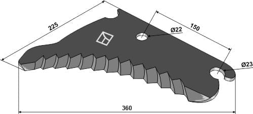 BL29902 Rundballenmesser 5mm - passend zu John Deere CC131160