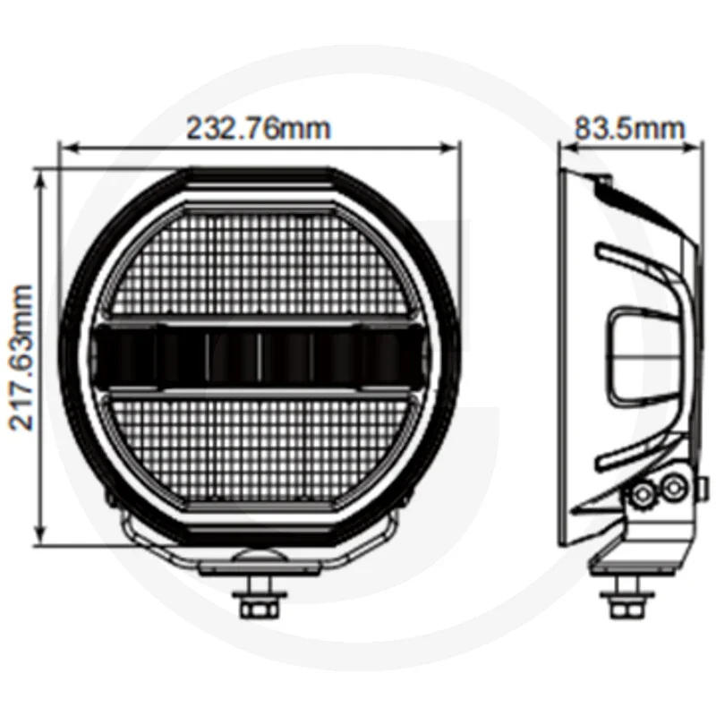 9" LED high beam headlights with position light and boost function
