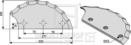 BL29668 Futtermischwagenmesser, rechts