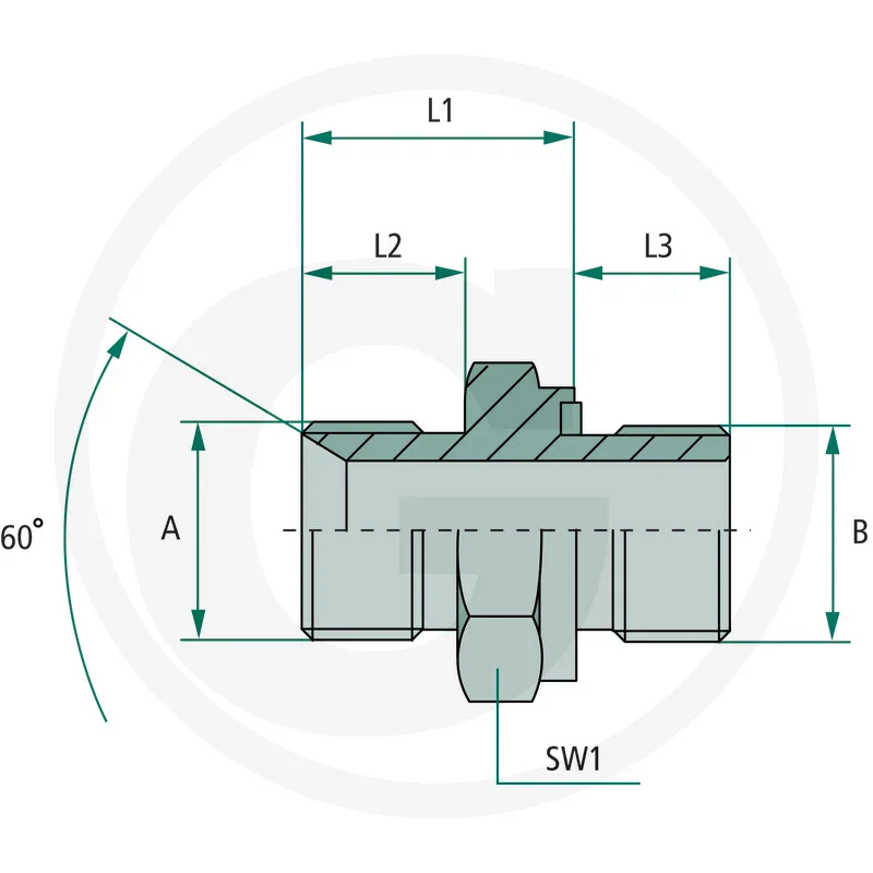 Gerader Adapter metrisch - M14x1,5 / M14x1,5 - O-Ring & Kammering