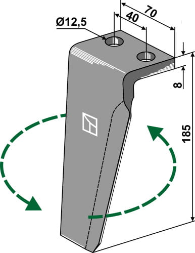 RH-MUR-23L Kreiseleggenzinken L - passend zu Agromec 5000030320 / Muratori 120071