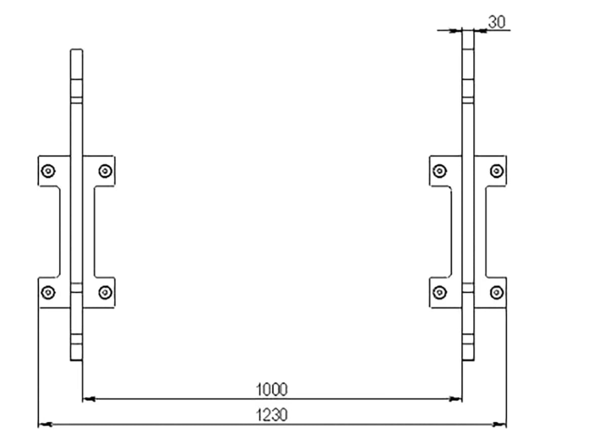 Kit de platine de montage Düvelsdorf D-Lock ; JCB Q-fit
