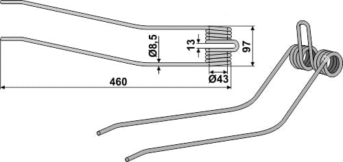 Schwaderzinken Ø8,5mm - passend zu Kuhn