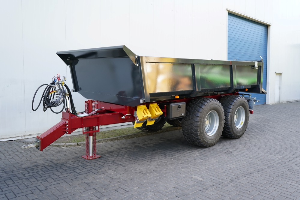 landwirtschaftlicher anhänger, dumper, bauernhof fahrzeug, schwere nutung, metallisk container
