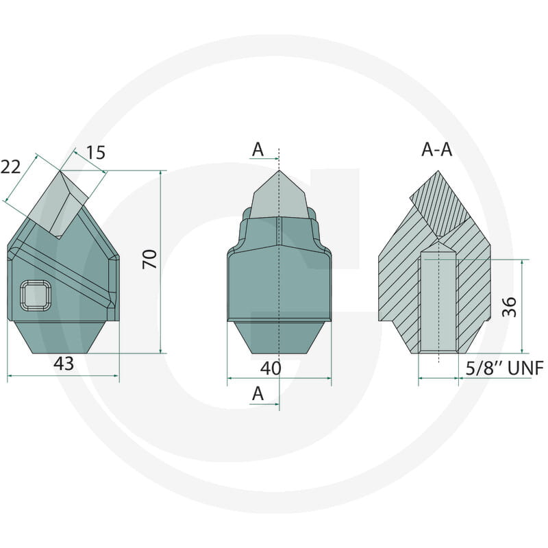Carbide tool hammer, hard metal - compatible with Baumalight