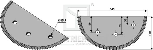 BL29607 Futtermischwagenmesser
