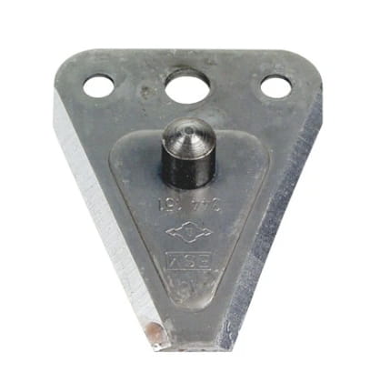 tricorner blade, drill bit holder, metal blade, hole pattern, shaft boss