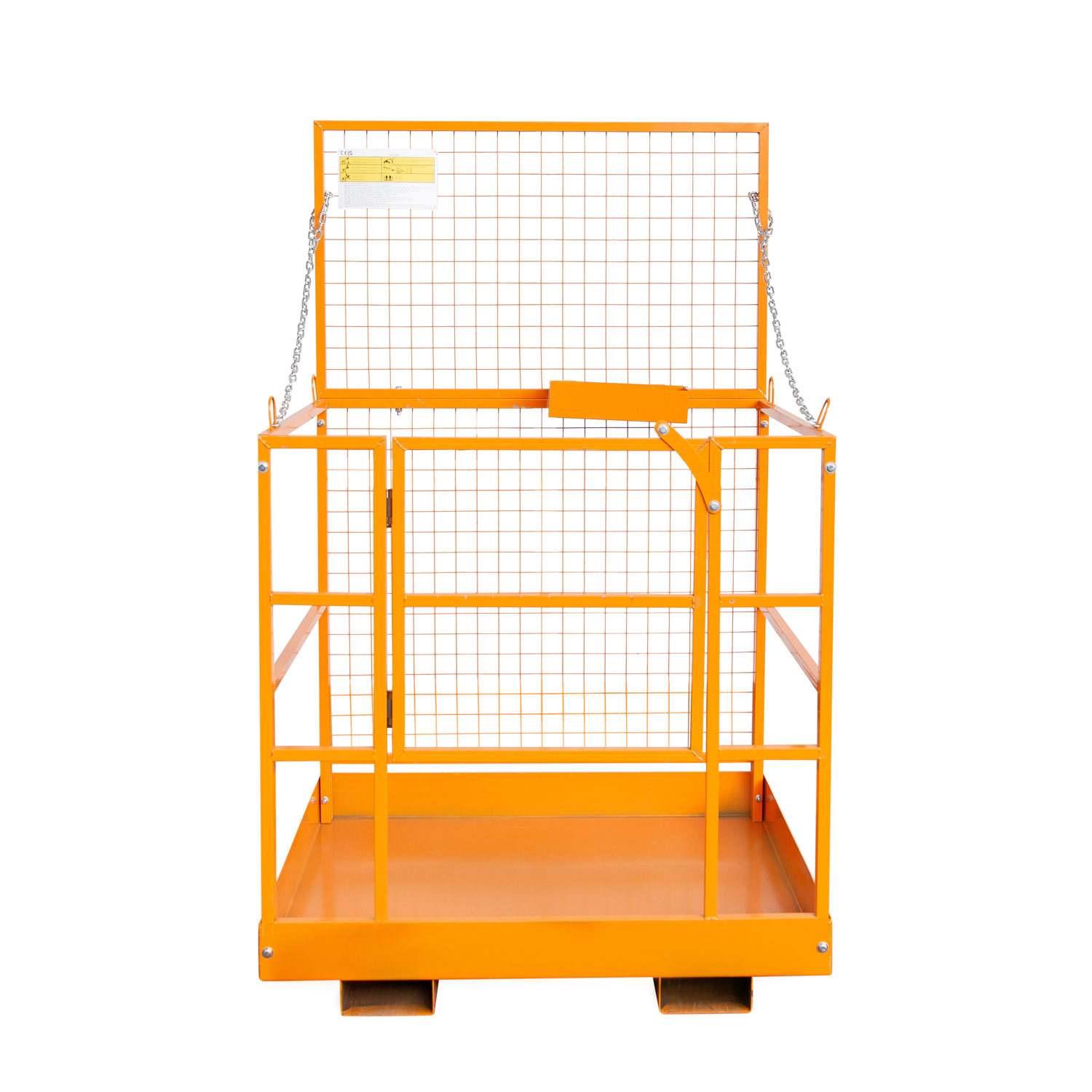 Arbeitsbühne  1143x1070x1100 mm | Stapleraufnahme | seitlicher Einstieg | orange lackiert
