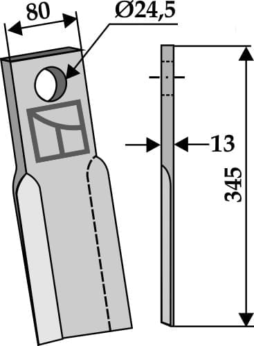 BL3732 Gerades Messer 345mm - passend zu Hymach