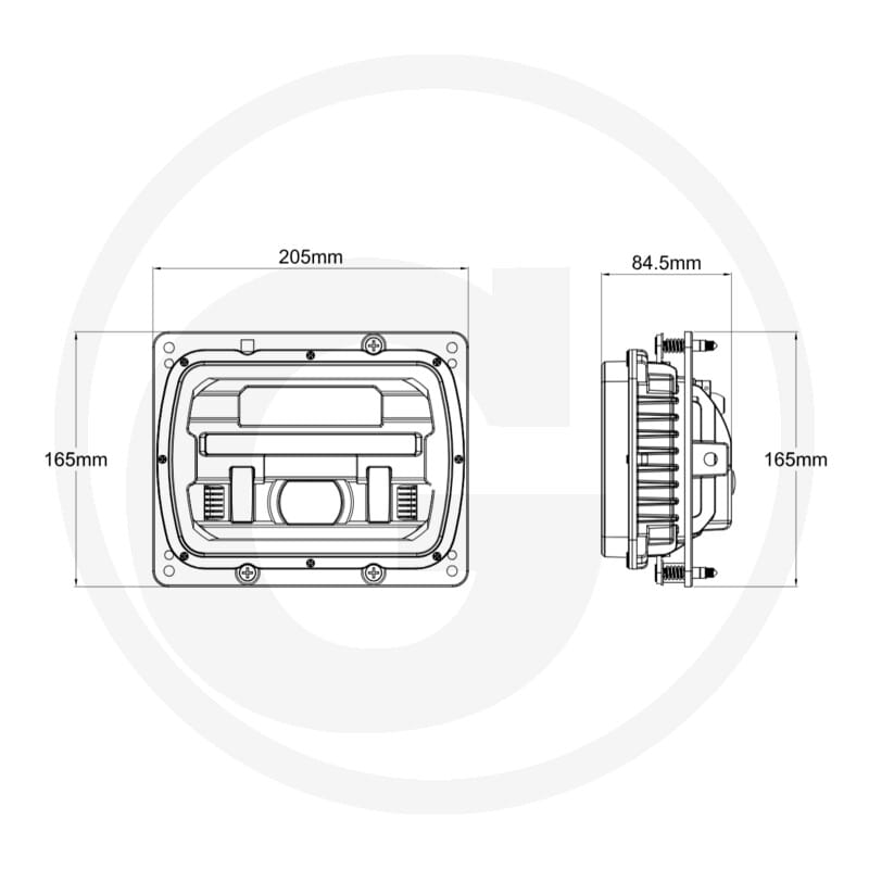 LED headlights - suitable for Case IH AVJ and VJ series / Fiat