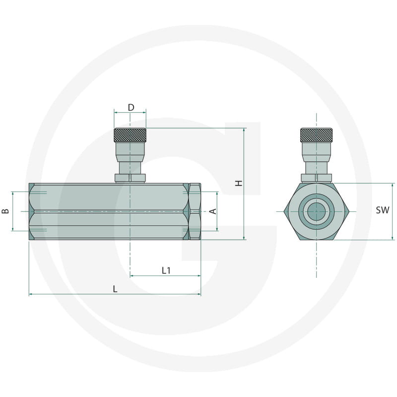 hydraulic,  fitting, ventil, t-stück, anschluss