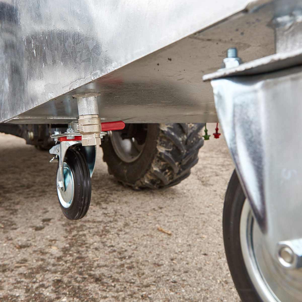 FLIEGL galvanized roll container with Euro hitch - 1140 x 1350 x 900 mm