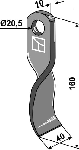 Twisted knife for Bruni