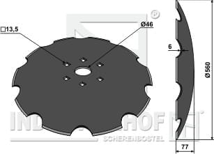 BL30134 Gezahnte Scheibe - Ø560x6