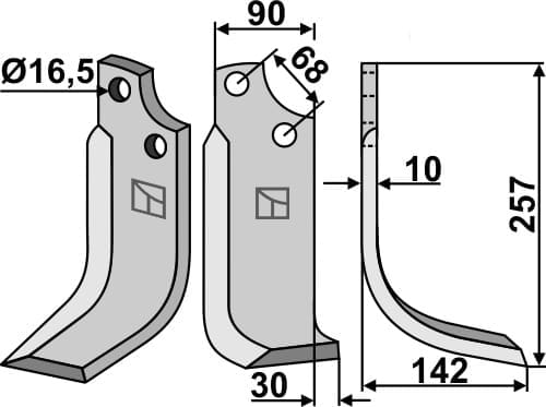 BL27760 Fräsmesser, rechte Ausführung