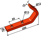 BL2768 Haltebügel für Abstreifer 200x15