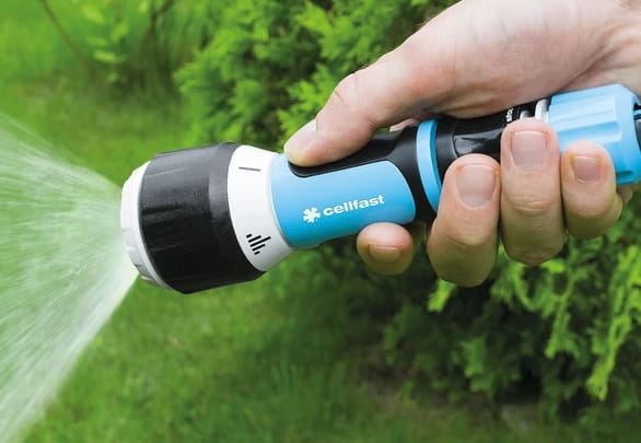 Gartenschlauch, Sprühkopf, Drucksprühgerät, Bewässerung, Grifftextur
