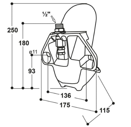 Suevia pre-fattening piglet drinking trough Mod. 93-VA