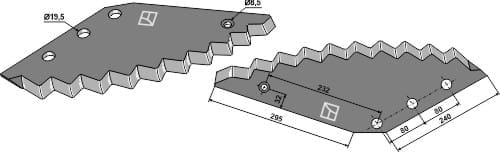 BL29704 Futtermischwagenmesser 6mm - passend zu Trioliet 31639