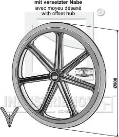 BL30222 Packerscheibe - Ø900 mm, mit versetzter Nabe