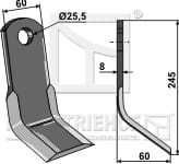 BL3831 Y- Messer 250 für Lagarde
