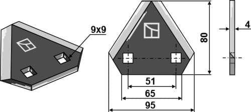 BL29721 Futtermischwagenmesser - passend zu Kuhn A7153021