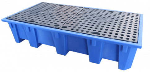 EMP DIBt Auffangwanne 1050L für 2 IBC | PEHD Gefahrstoffwanne bis 3900 kg | stapelbar & Industrie Heavy Duty
