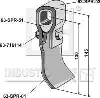BL4163 Schlegel mit Halter, Buchse und Klinge komplett montiert