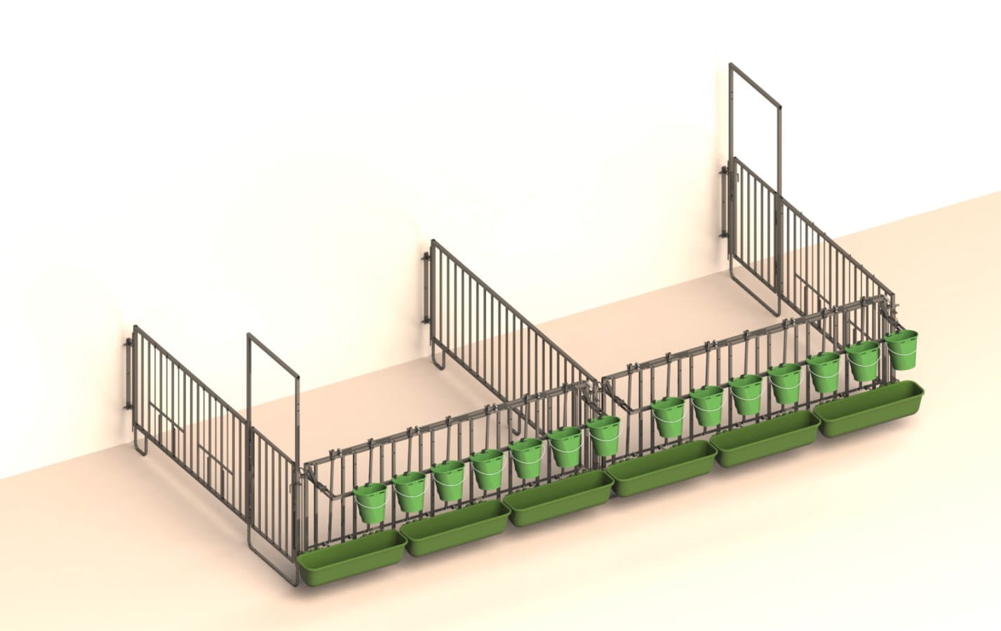 Kerbl Kälber Zaunaufstallung Doppelset - für 2 x 5 Kälber