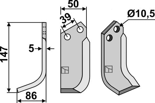 BL5187 Fräsmesser L - passend zu Goldoni 13545