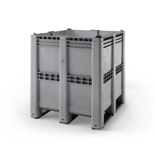 pallet, Kiste, Kunststoff, Grau, stapelbar