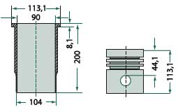Fendt engine types: KD 110.5 piston set complete.