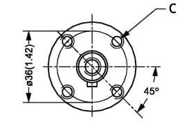 Danfoss / White hydraulic orbit motor OML 8cm3 / Ø16mm