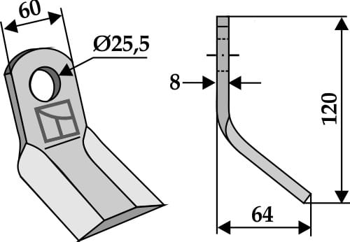 BL3652 Y- Messer 120mm - passend zu Ferri 0901086
