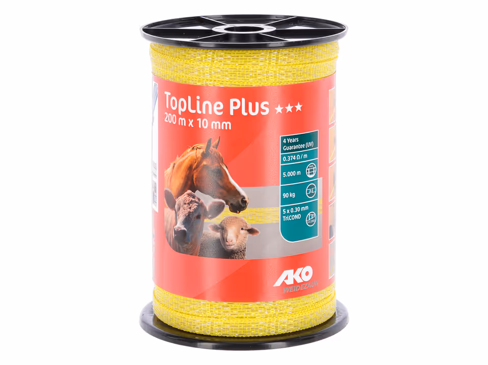 Band Top Line Plus 200m, 10mm 5x0,30 TriCond, gelb