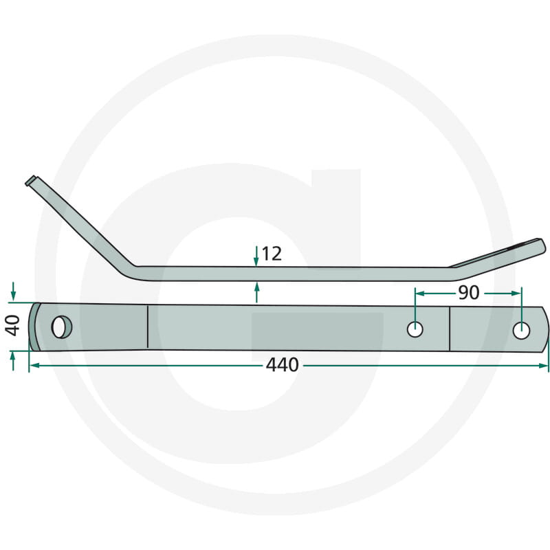 Zinkenarm 440mm - passend zu Kuhn GF 6001MH bis Masch.-Nr. 910000, 6301MH ab Masch.-Nr. 910001-970645