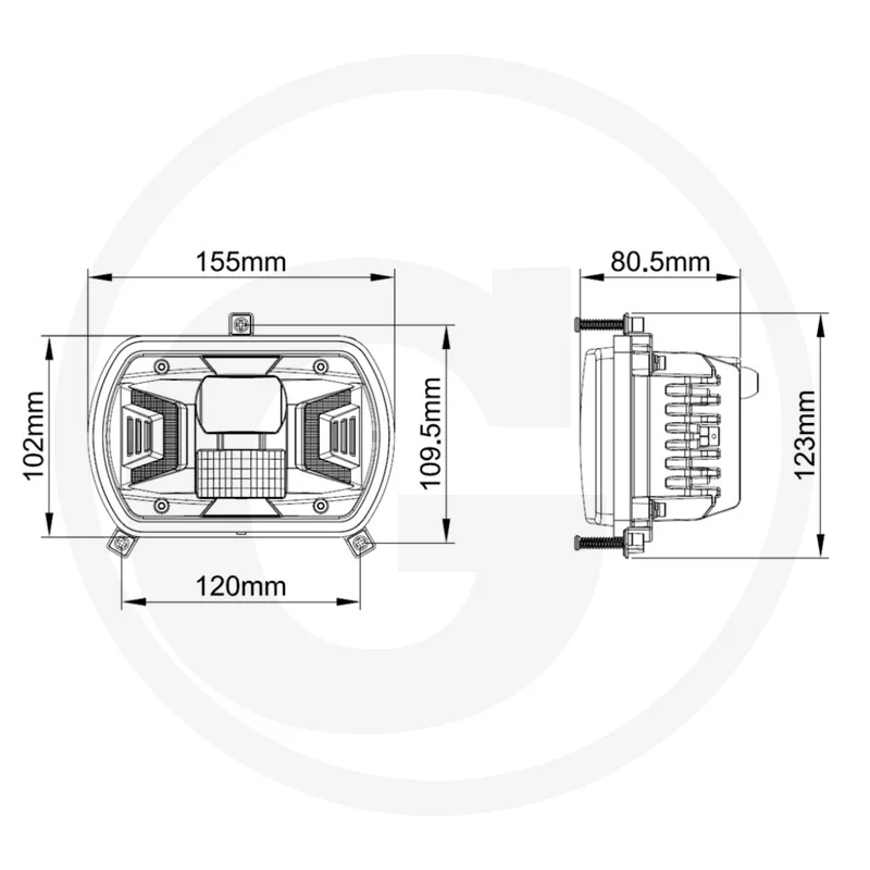 Main headlight LED high beam, low beam, position light
