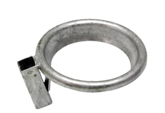 Italian system (Berselli) clamping ring with square tube, galvanized