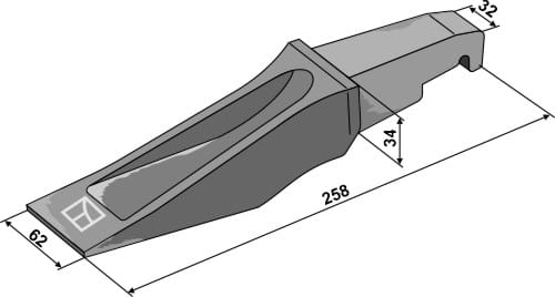 18300-42 Baggerzahn - passend zu Bofors 30101 / 4046815 / 4047166
