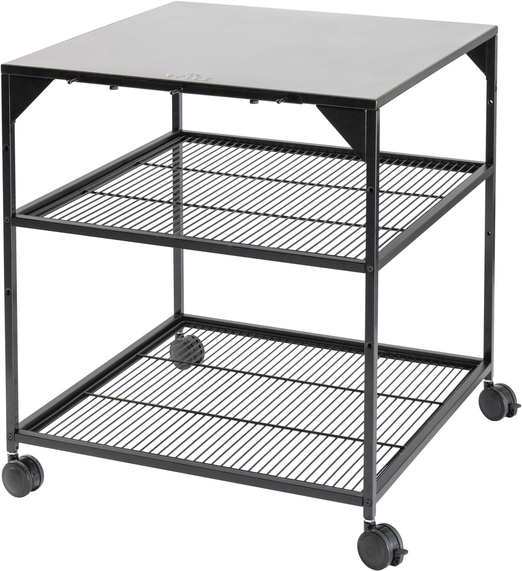 Witt Pizza-Tisch XL - mit Edelstahlplatte und 4 feststellbaren Rädern