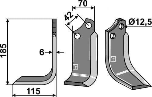 BL27804 Fräsmesser, linke Ausführung