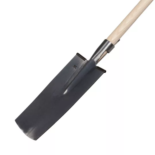 Louchet pour pépinière – acier forgé, lame de 40 cm, manche en bois de 100 cm