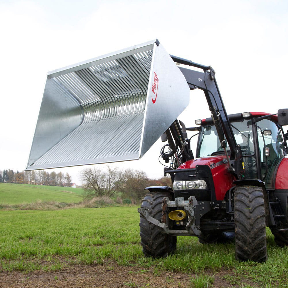 Fliegl Kartoffelschaufel 2000 mm | Verzinkt mit Euronormaufnahme | 1,7 m³ Fassungsvermögen