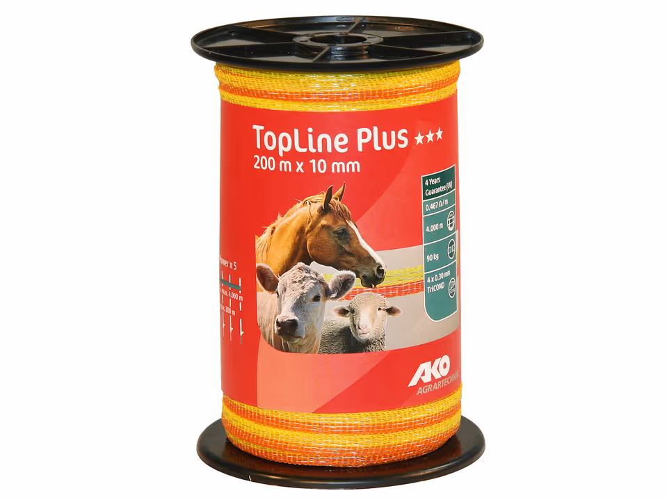 Band TopLine Plus, 200m, 10mm, gelb/orange, 4 x 0,3mm TriCOND